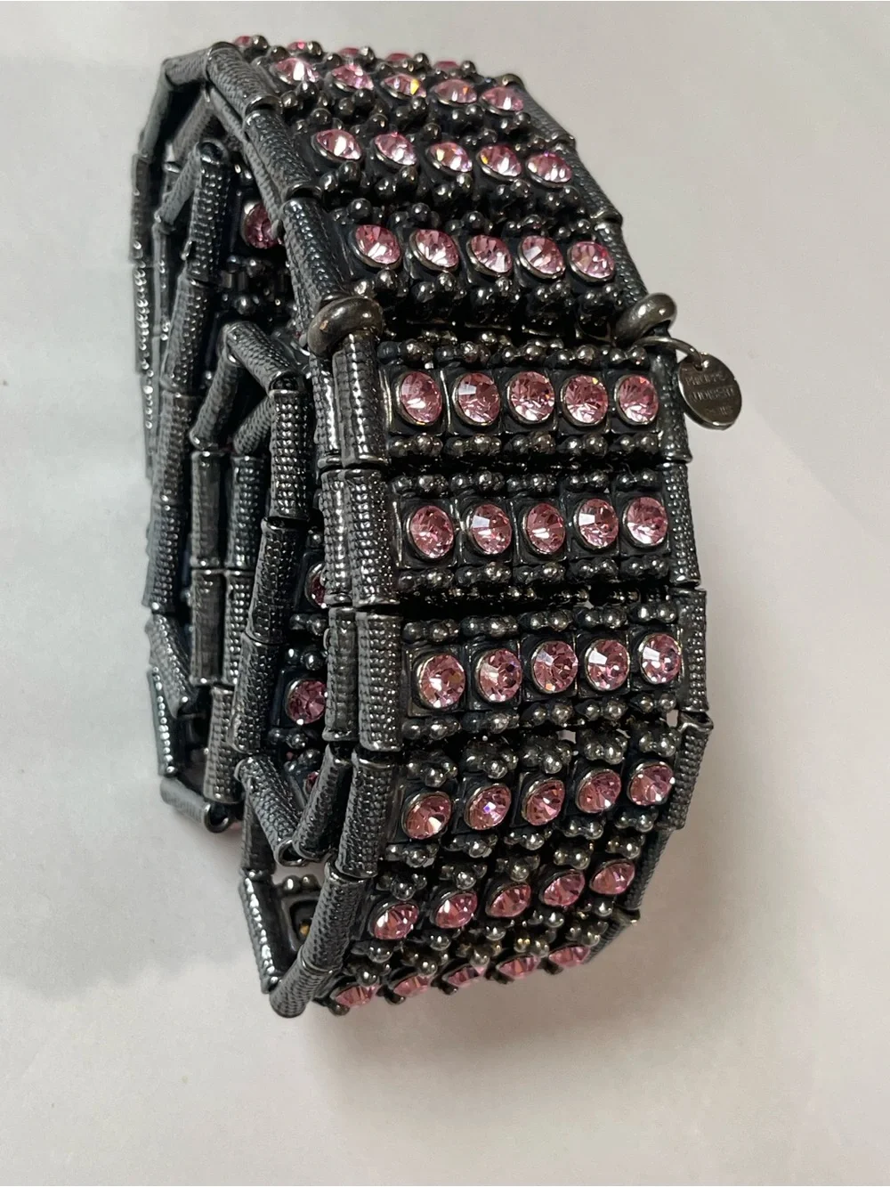 Philippe Audibert Swarovski Pink Crystal Belt